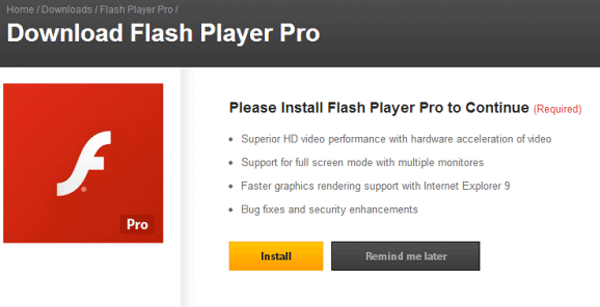 Virus flashplayerpro