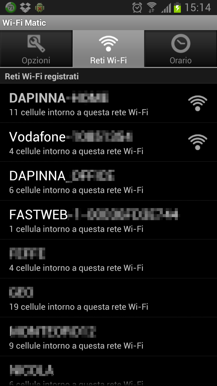 WiFi Matic 03 - Elenco Reti