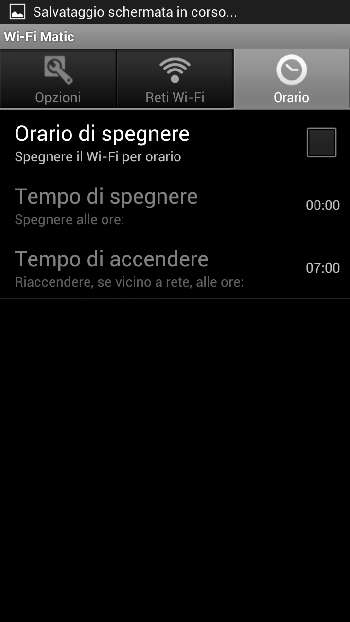 WiFi Matic 04 - Orari