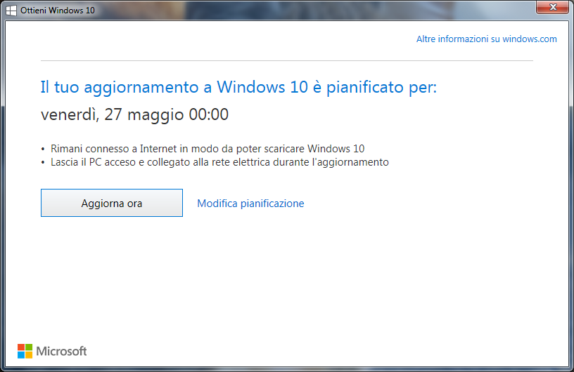 Annullare aggiornamento Windows 10 - 1