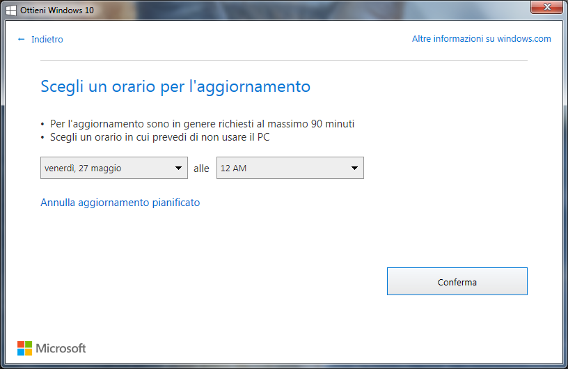 Annullare aggiornamento Windows 10 - 2