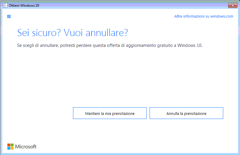 Annullare aggiornamento Windows 10 - 7
