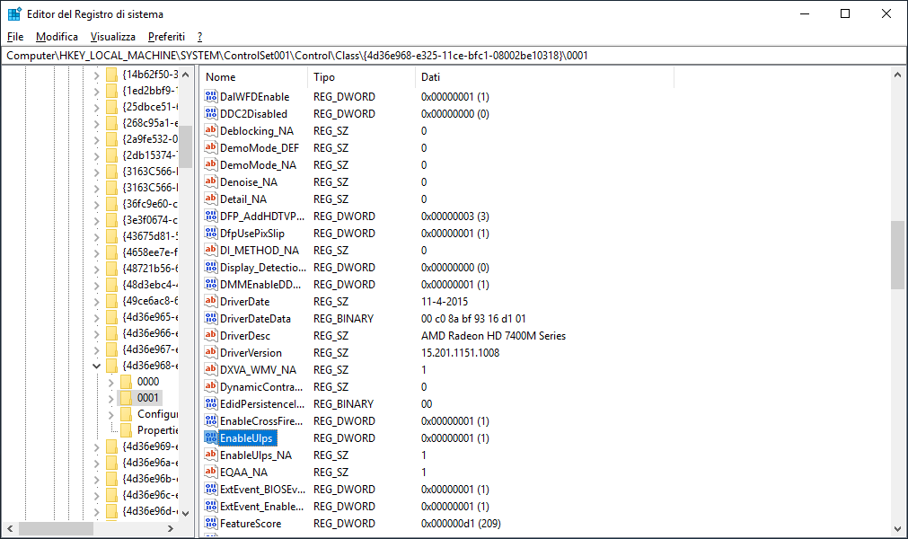 regedit enableulps regedit enableulps