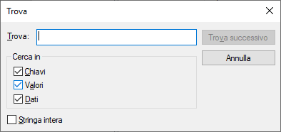 regedit trova regedit trova