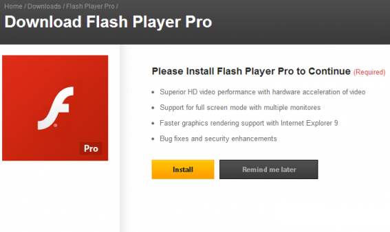 Virus Flash Player-Pro